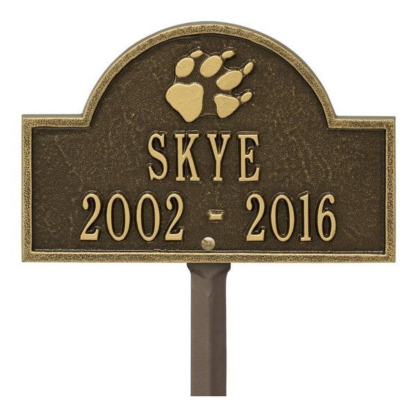 Canine Pet Brass Memorial Plaque